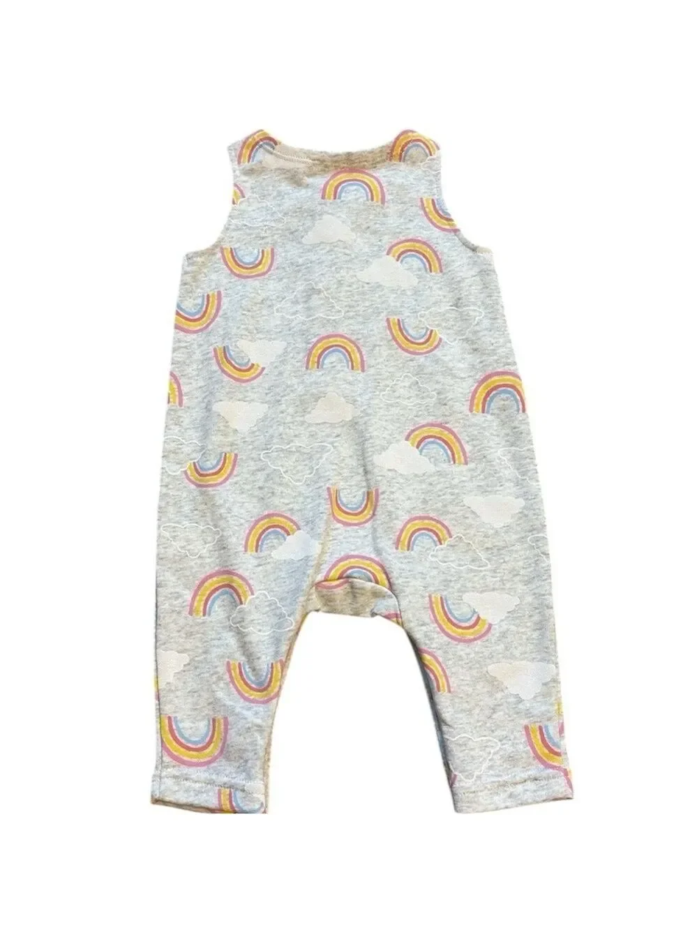 Old Navy Romper Sleeveless Rainbow Gray Size 3-6 Months New